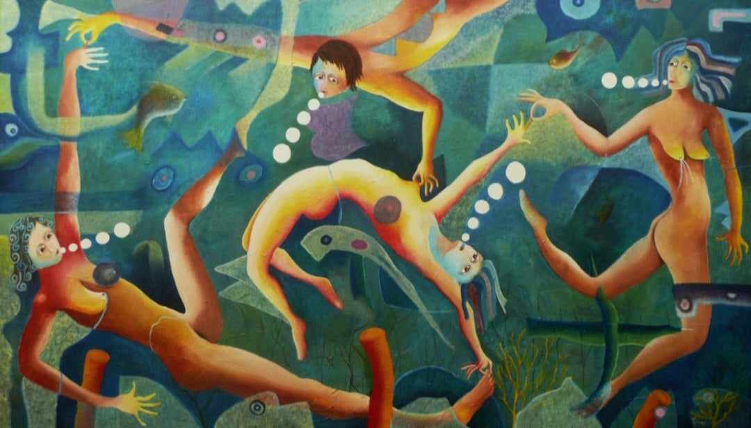 OBRA DE ARTE ORIGINAL "ENCUENTRO EN EL MAR"