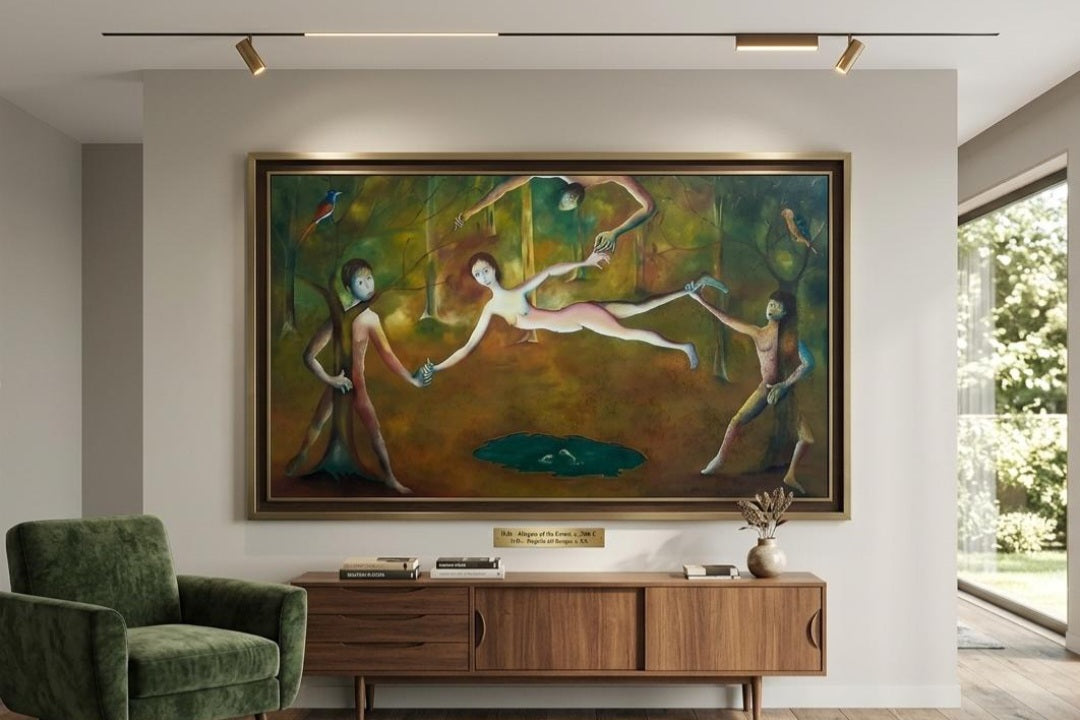 OBRA DE ARTE ORIGINAL "ENCUENTRO EN EL BOSQUE"