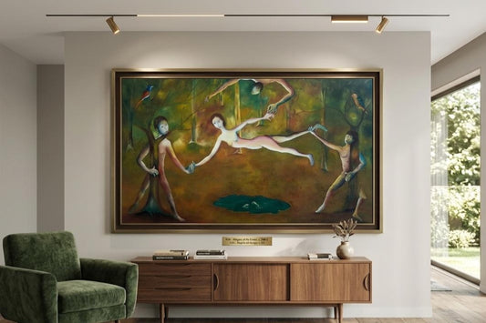 OBRA DE ARTE ORIGINAL "ENCUENTRO EN EL BOSQUE"