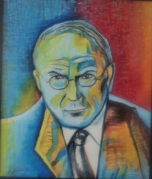 Retrato colorido Carl Jung