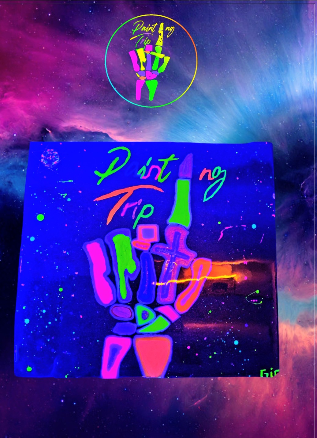 Cuadro Neon Decorativo-Painting Trip Neon.