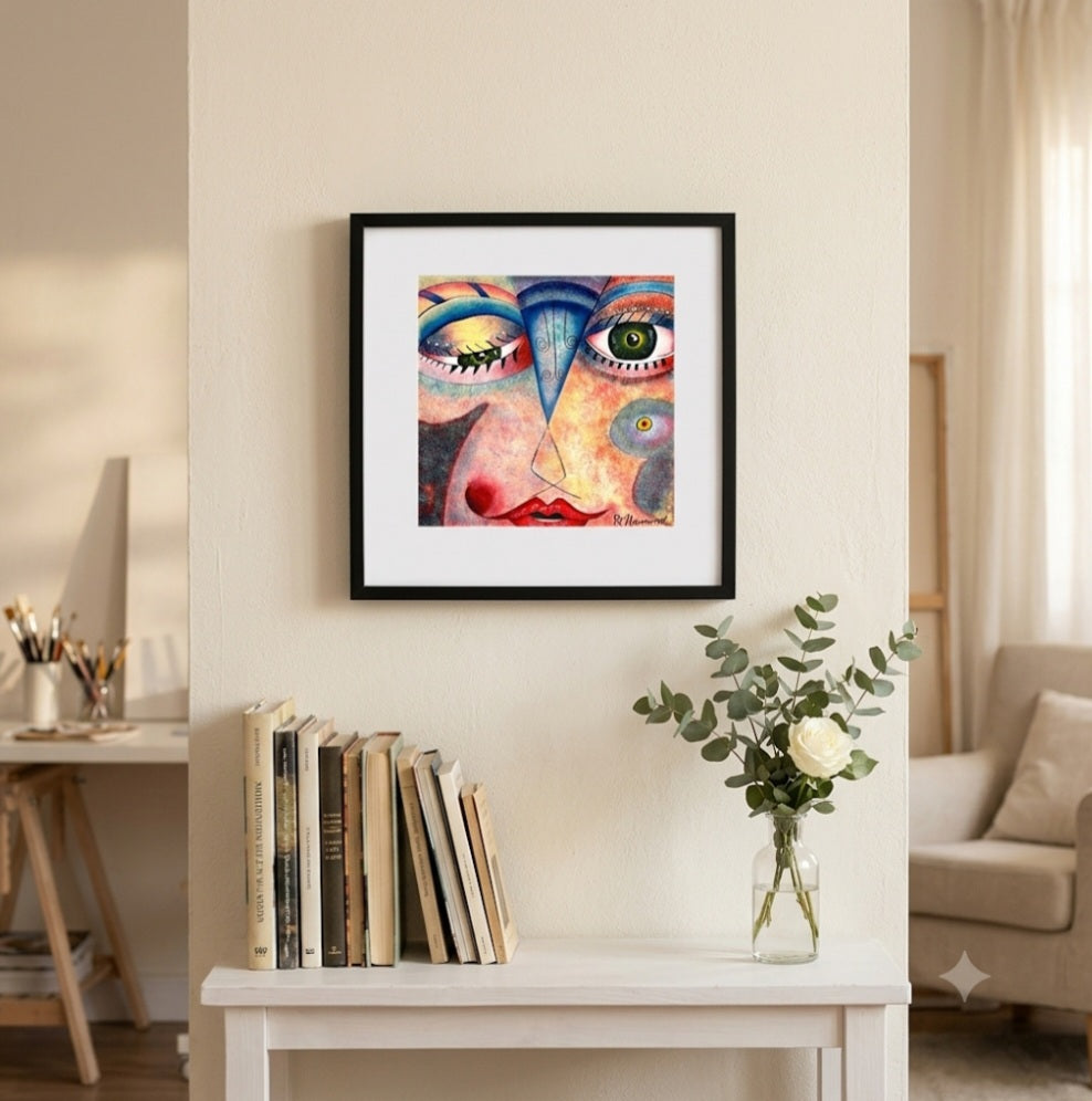OBRA DE ARTE ORIGINAL "EL BESO QUE NUNCA LLEGÓ"
