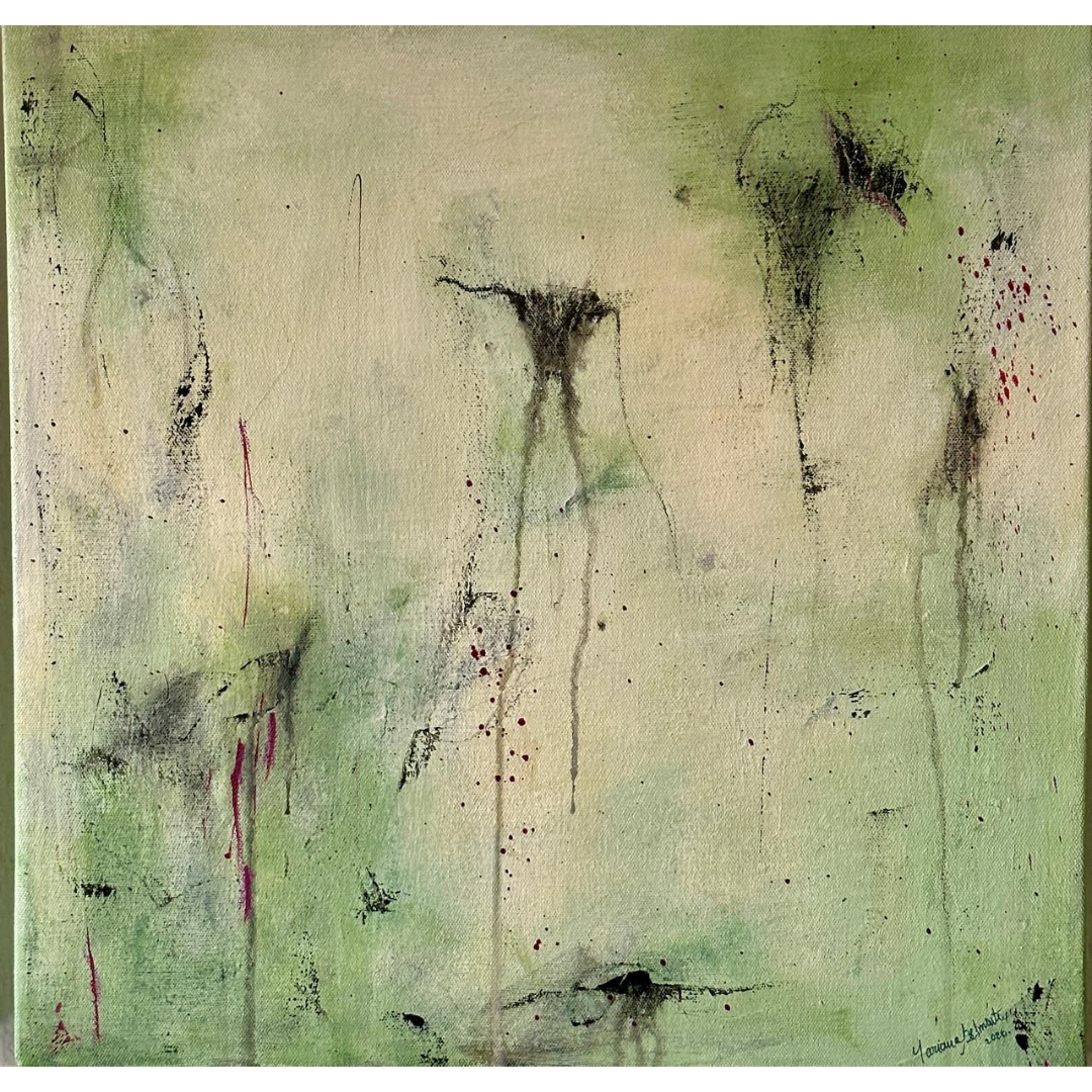 Pintura Abstracta - Musgo y ceniza
