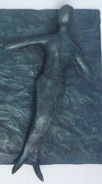 Relieve en bronce - Baño de Luna o Sirenos