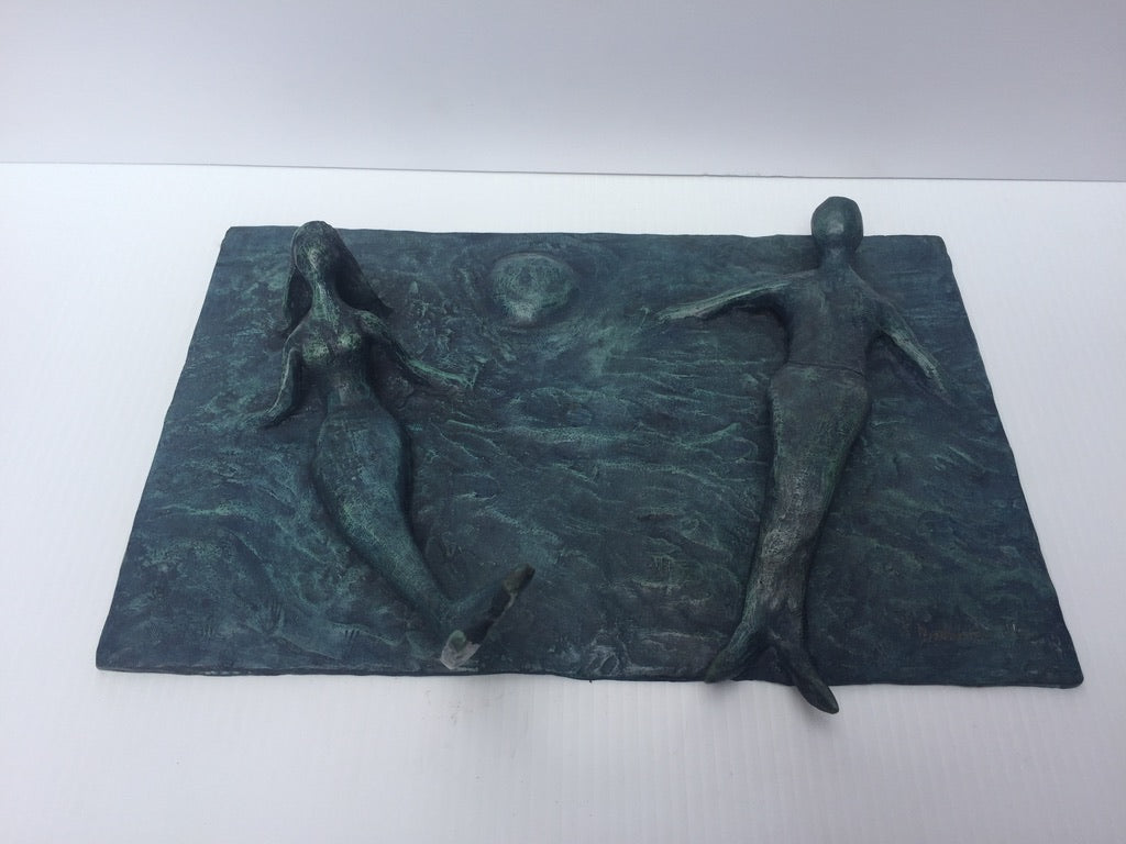 Relieve en bronce - Baño de Luna o Sirenos