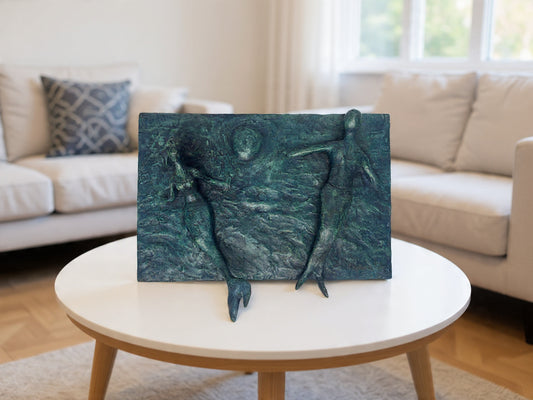 Relieve en bronce - Baño de Luna o Sirenos