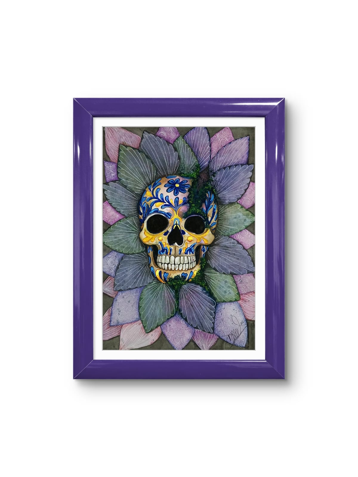 Cuadro decorativo - Talavera sobre hojas
