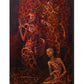 Obra de arte original -Tres en Rojo