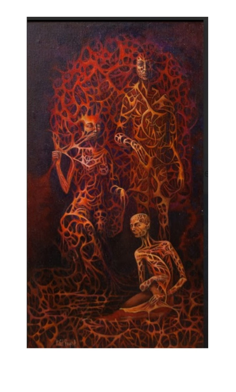 Obra de arte original -Tres en Rojo