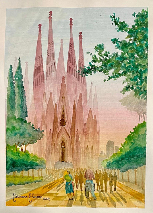 La Catedral de “La Sagrada Familia “ en Barcelona , España.