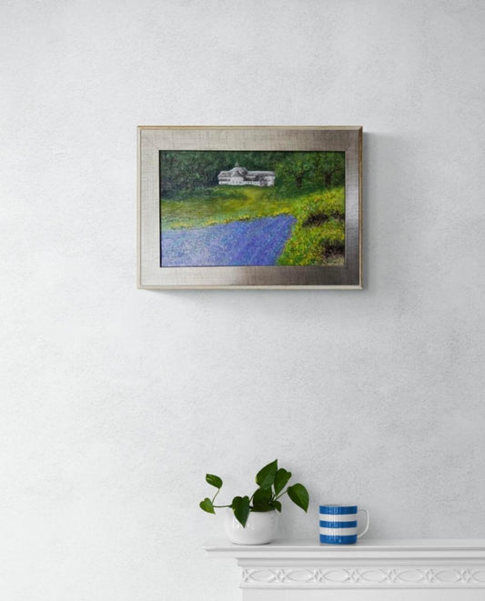 Paisaje con campo de lavanda