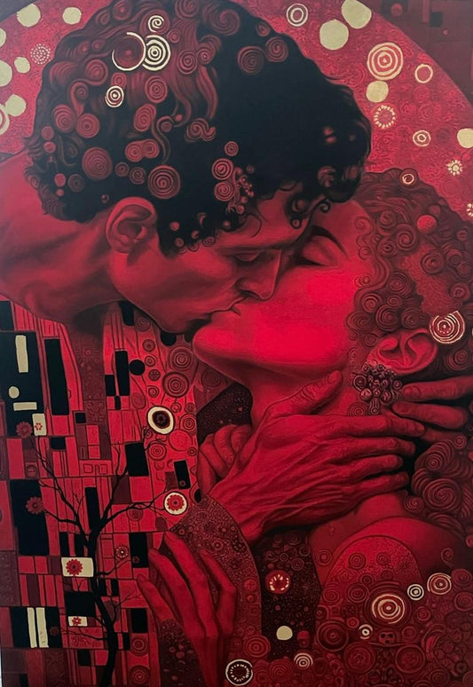 Beso Rojo (Homenaje a Gustav Klimt)
