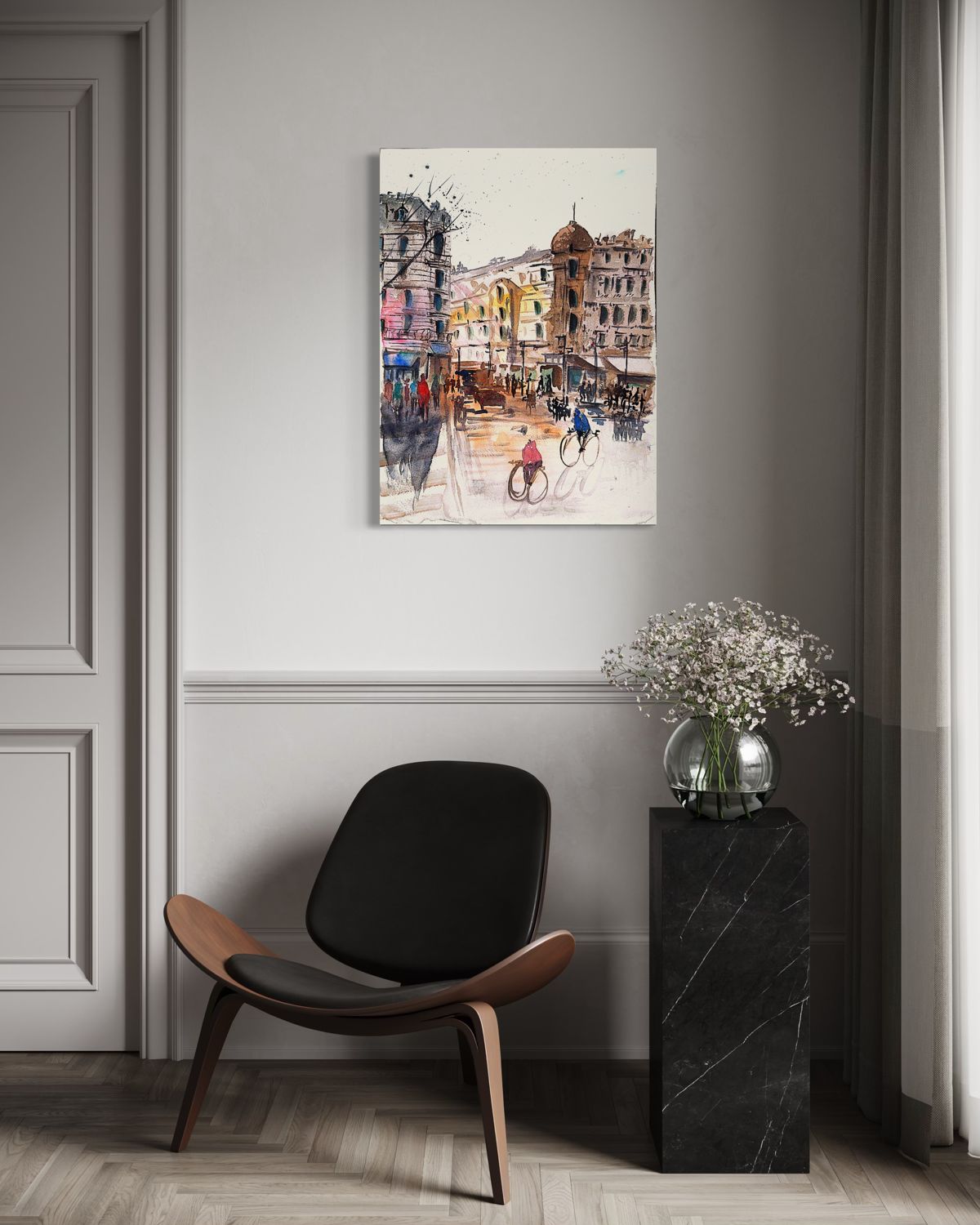 Obra de arte original - Un dia en la ciudad