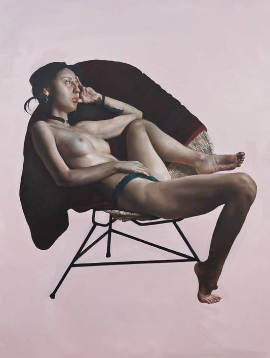Desnudo II, desnudo sobre silla