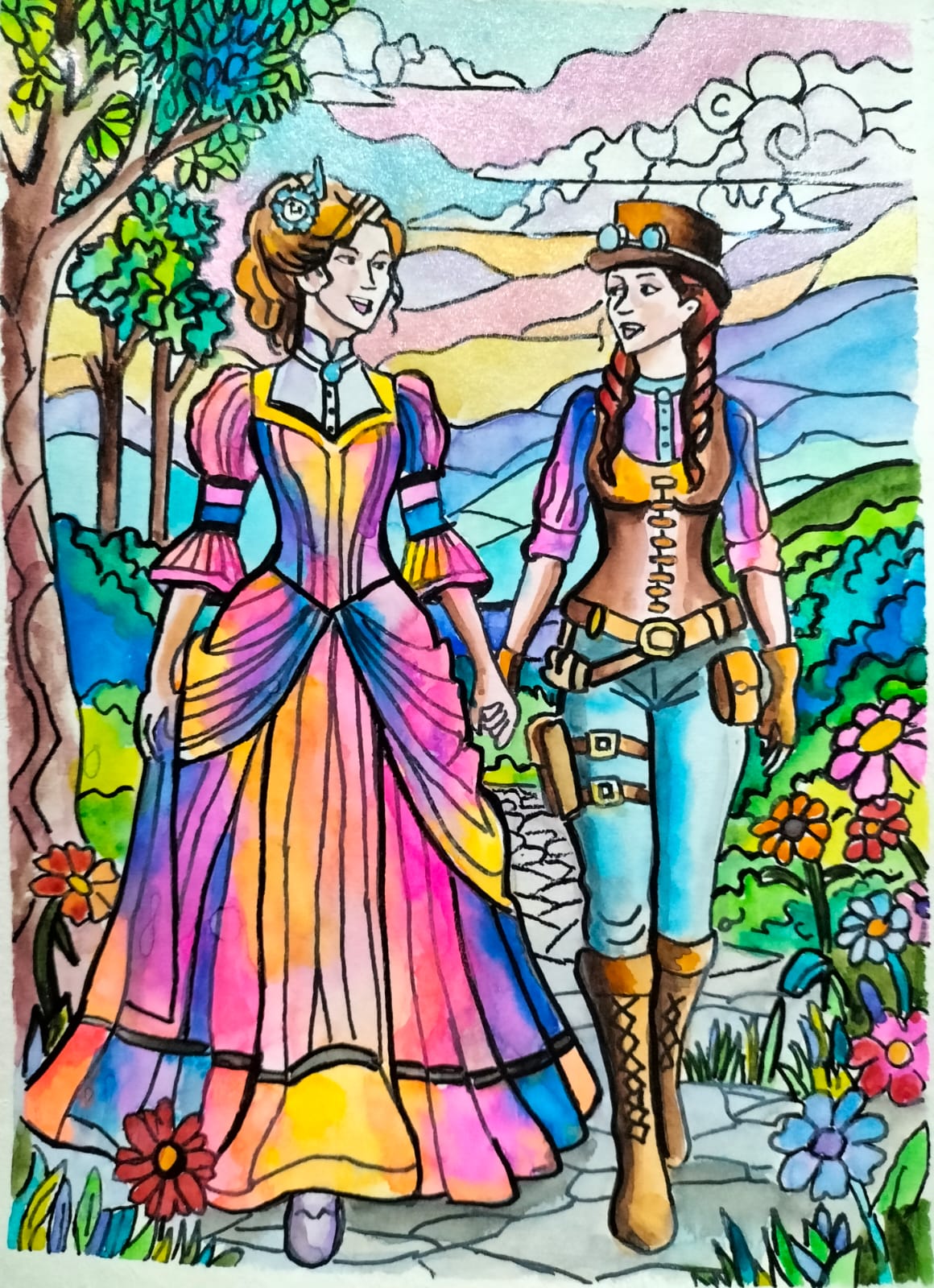 obra de arte original-  Estar contigo es atemporal