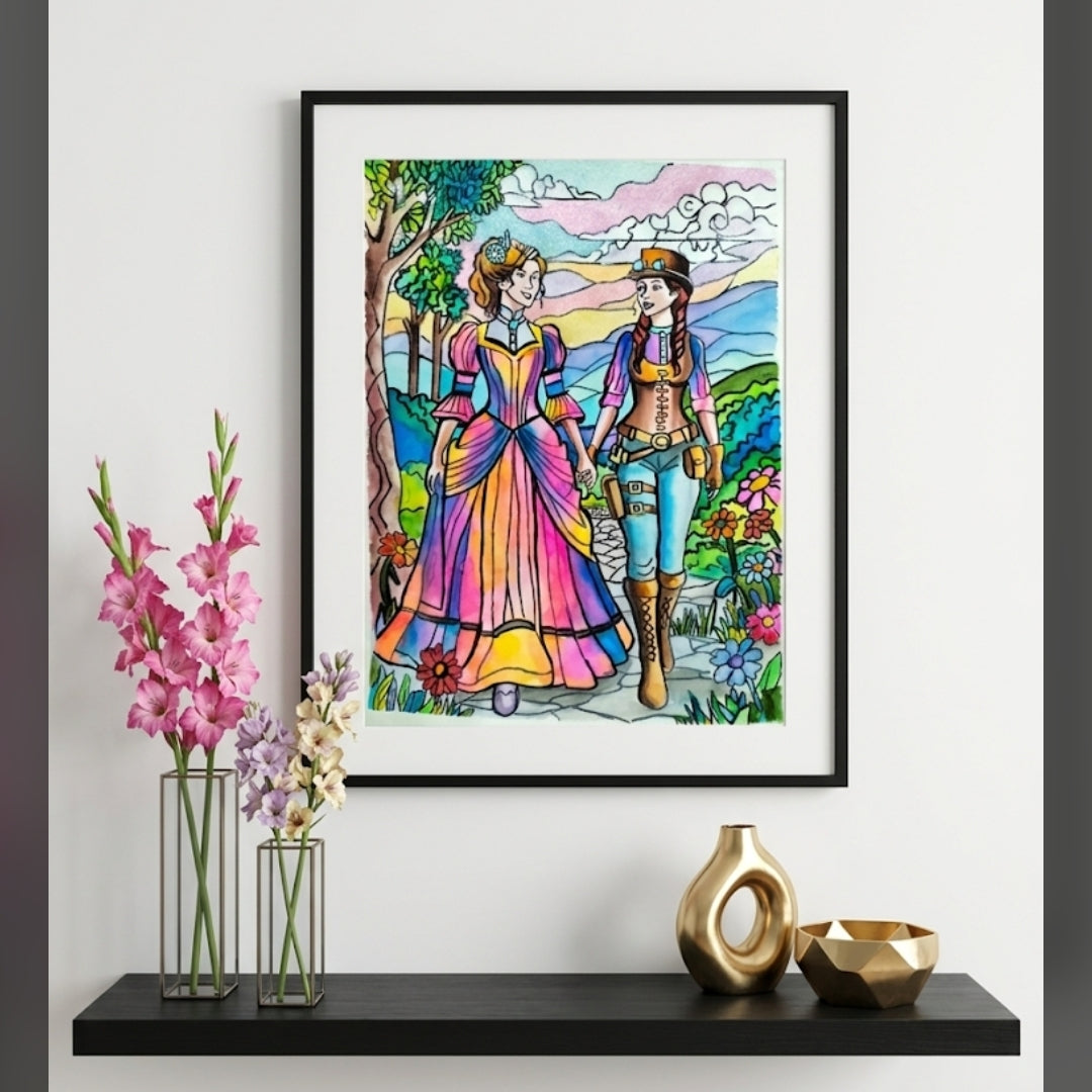 obra de arte original-  Estar contigo es atemporal