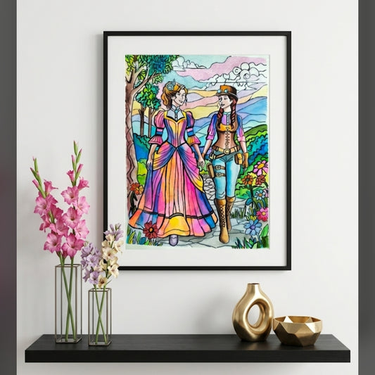 obra de arte original-  Estar contigo es atemporal