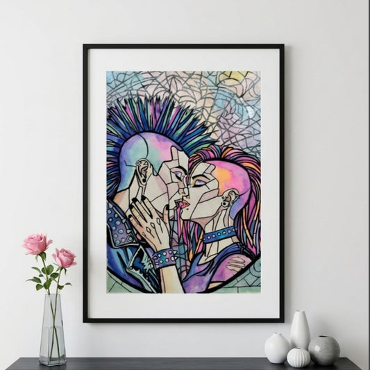 Obra de arte original- La rebeldìa de besar