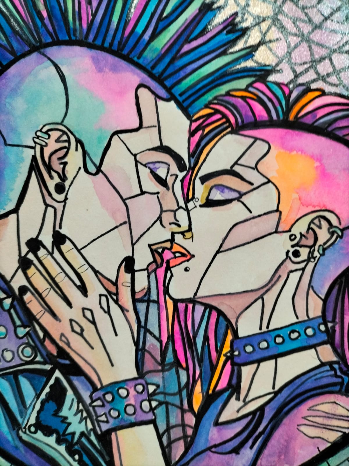 Obra de arte original- La rebeldìa de besar