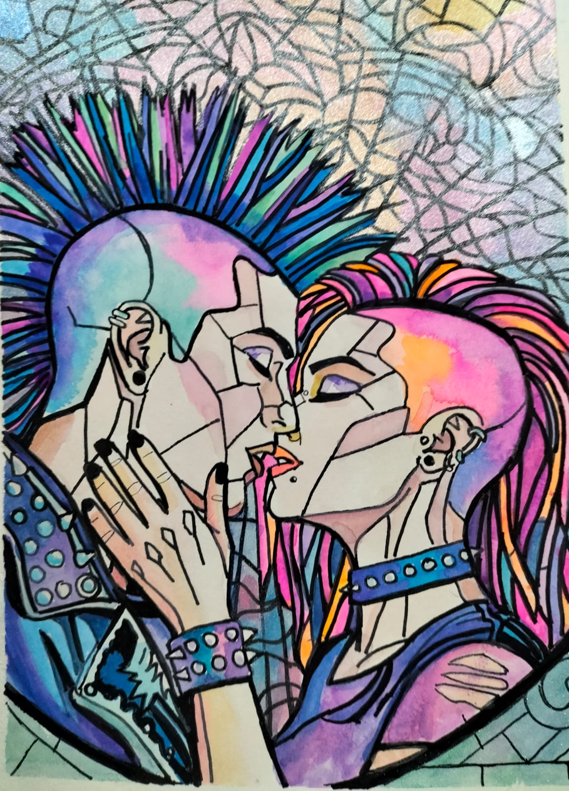 Obra de arte original- La rebeldìa de besar