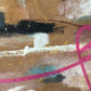 “ Paisaje abstracto de tierra con aerosol rosa “