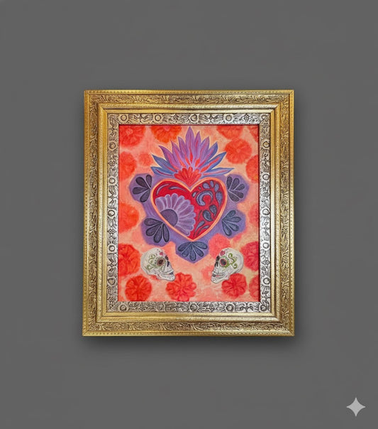 Corazón en cempasúchitl