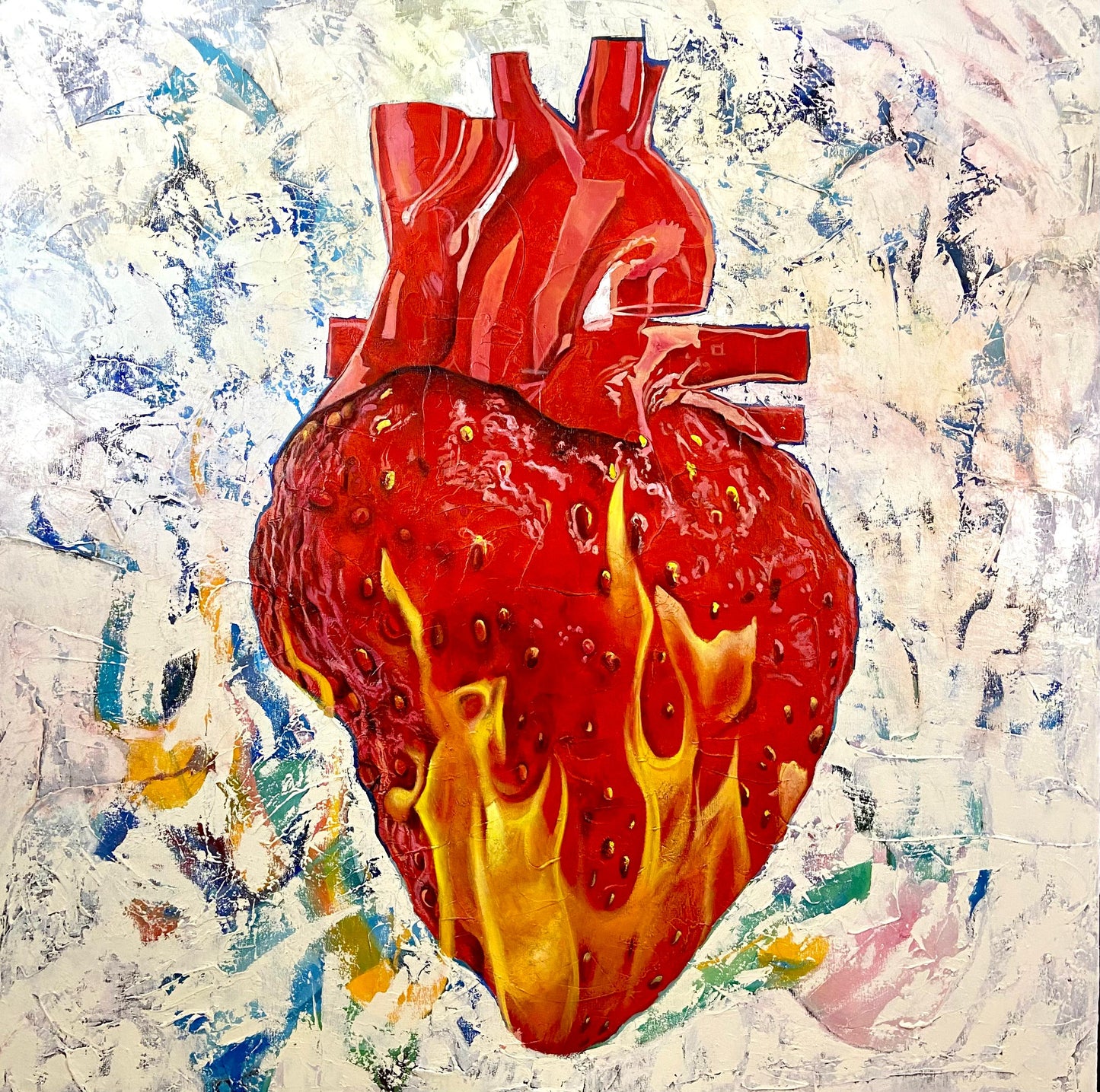 Corazón fresa