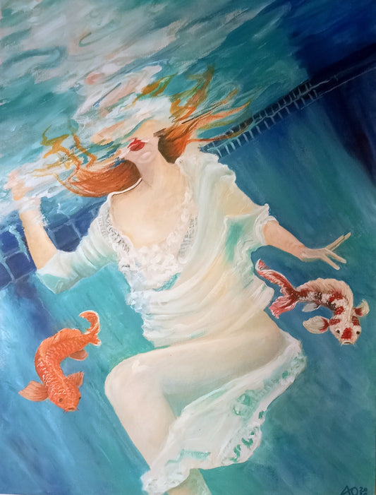 Woman with Koi 2