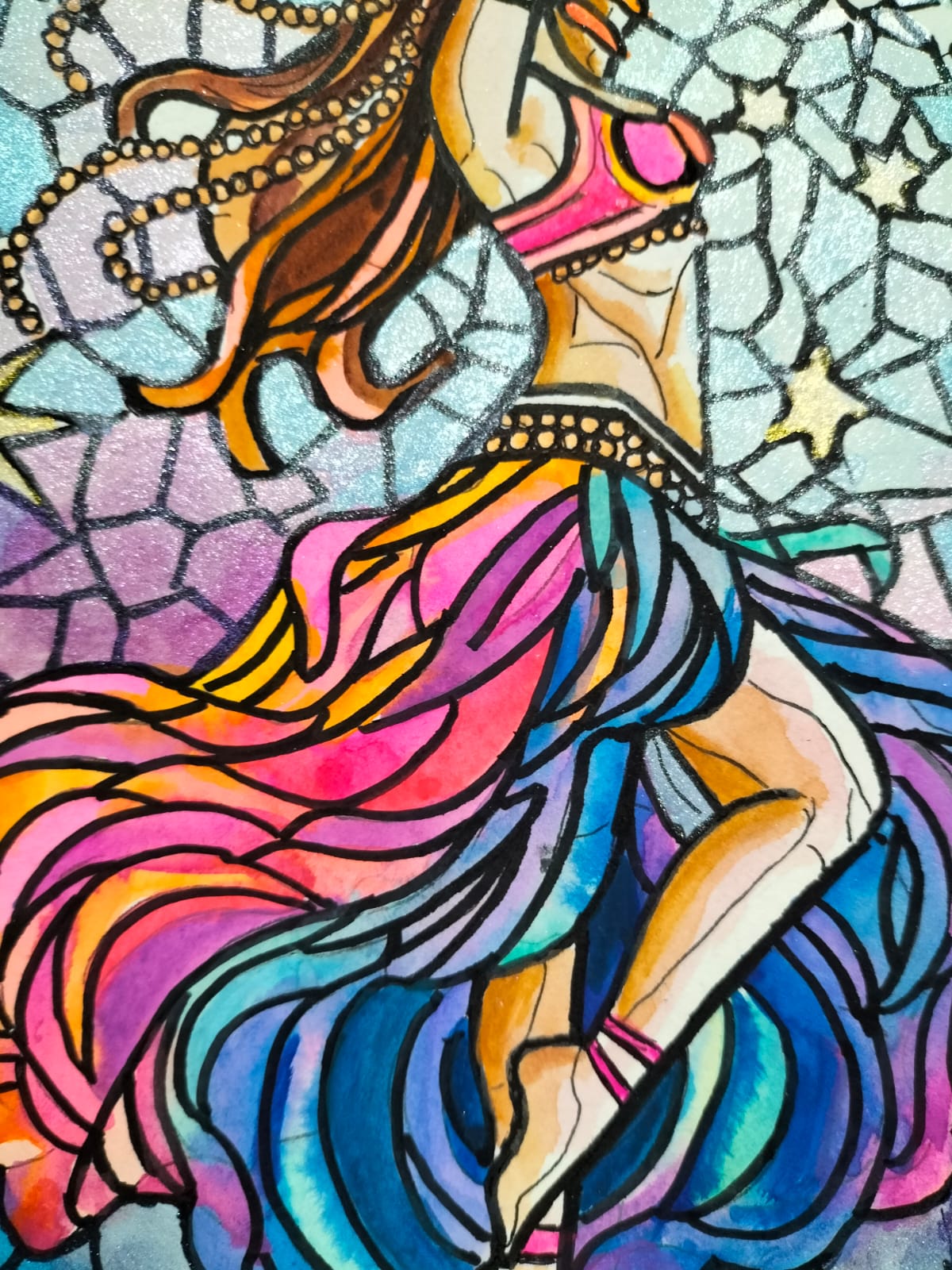Obra de arte original- Las estrellas danzan