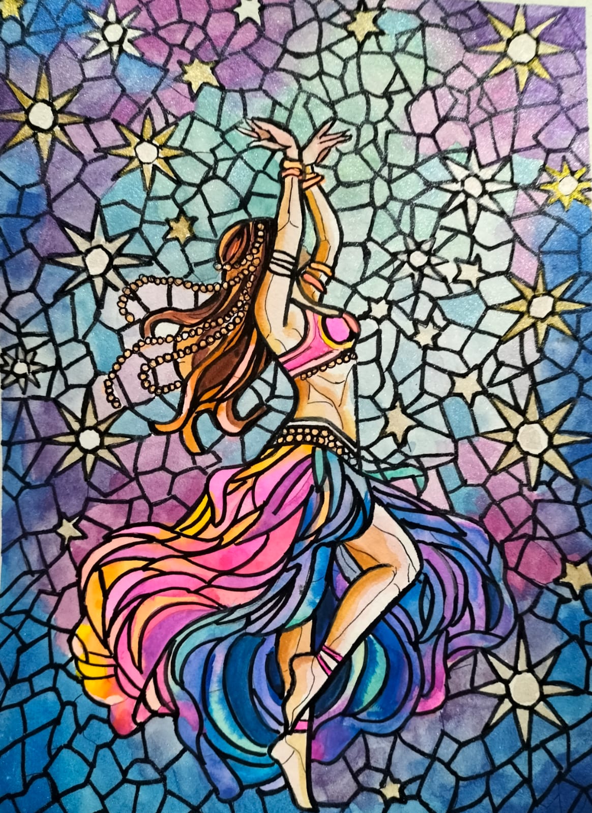 Obra de arte original- Las estrellas danzan