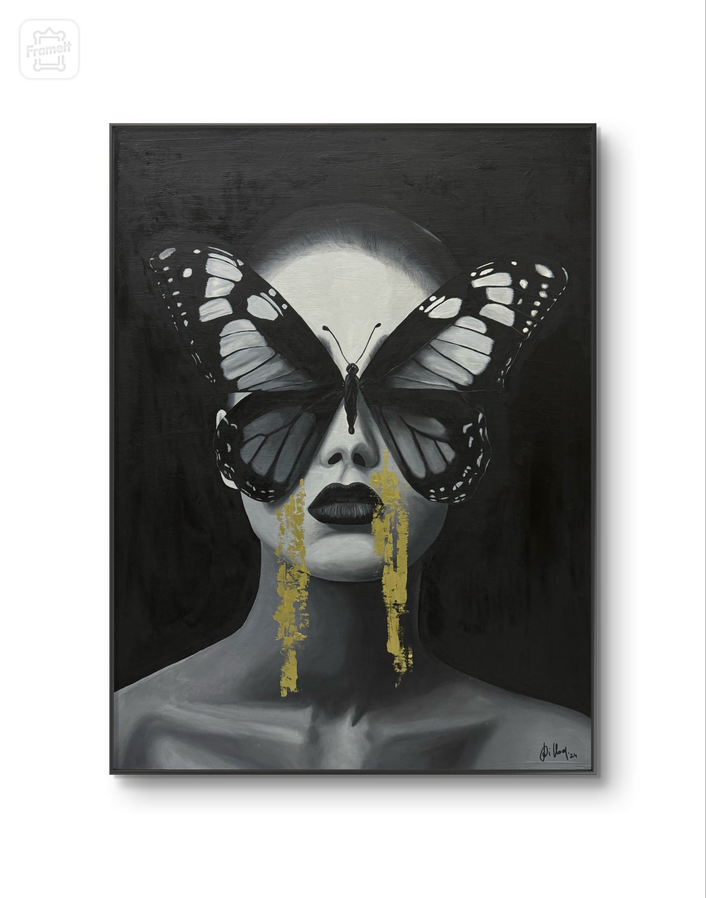 Tears behind a butterfly