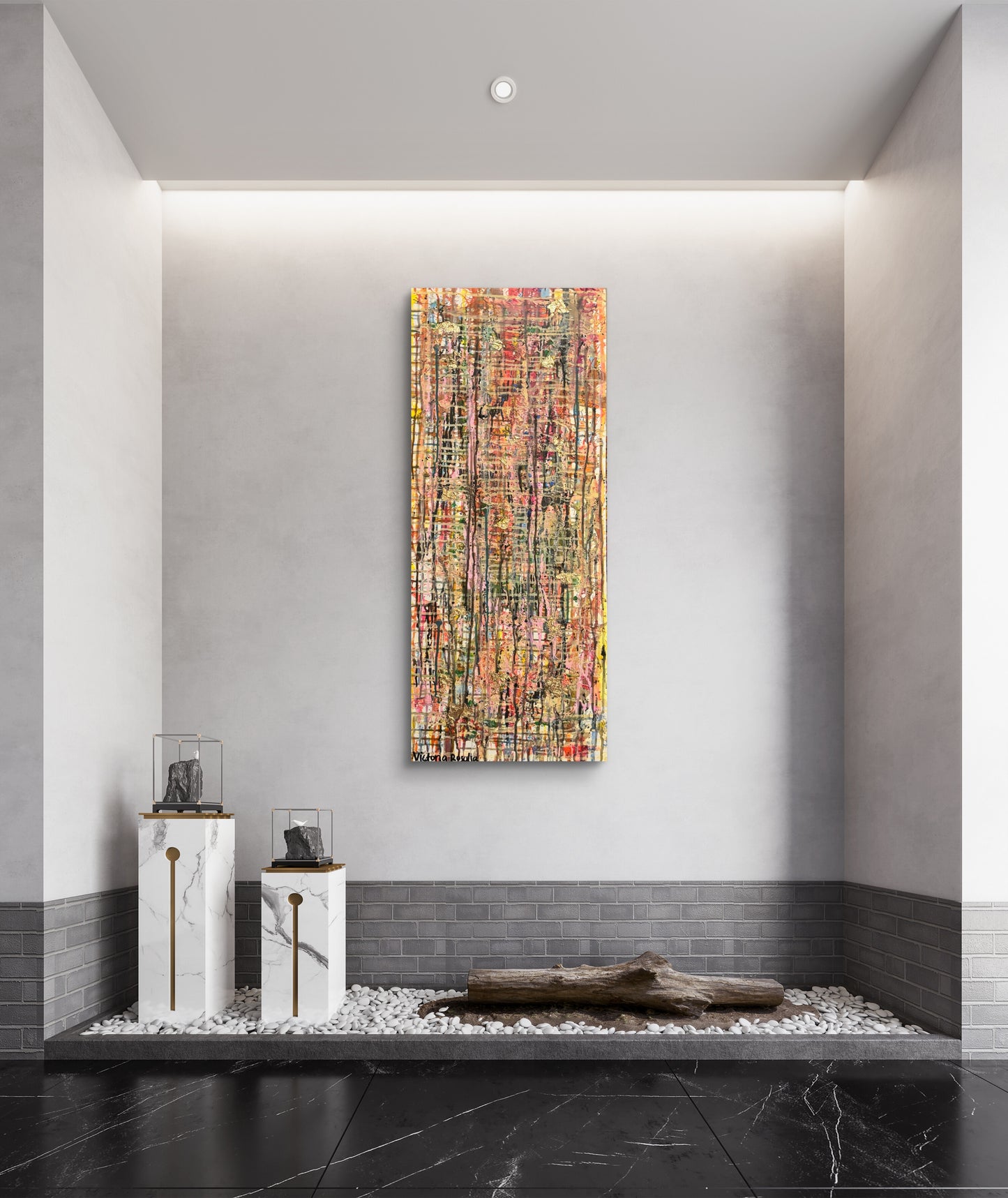 Luz entre líneas de color