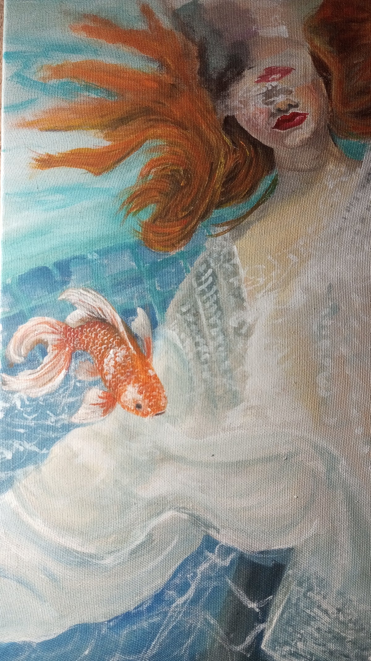 Woman with Koi 1