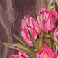 Jarrón con flores rosas