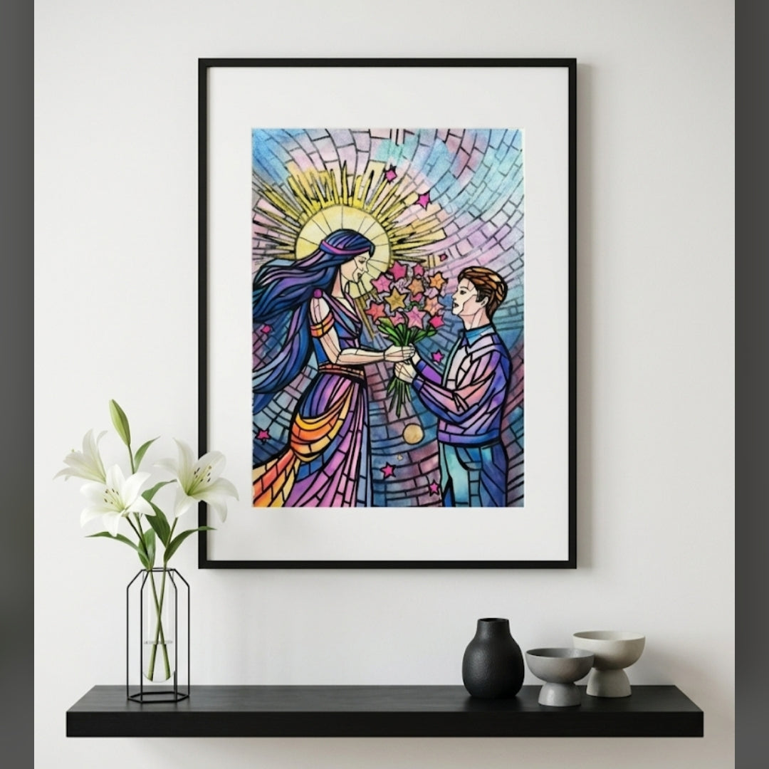 Obra de arte original-  Ramo de estrellas