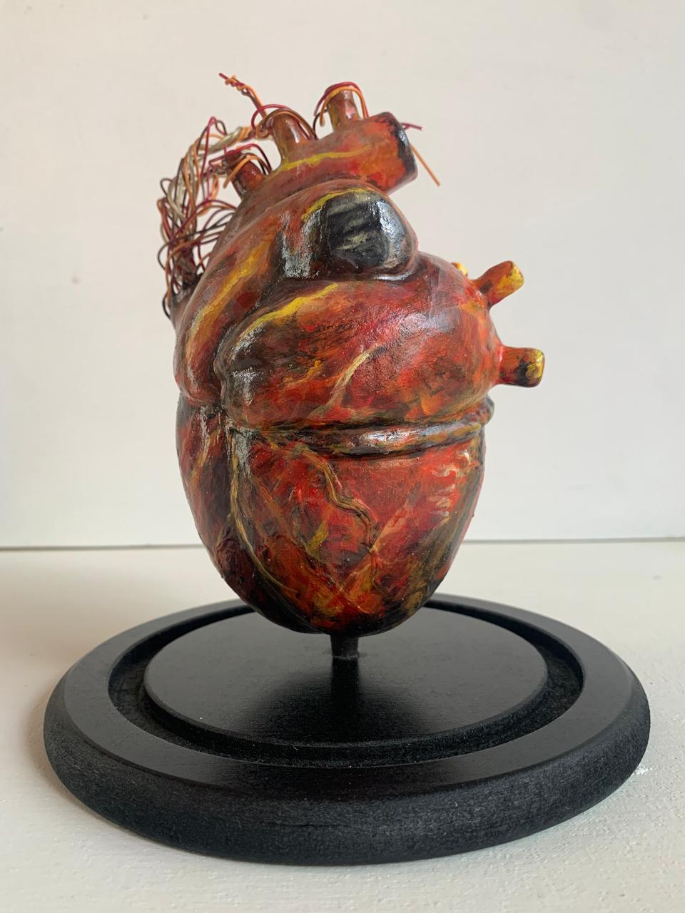 Escultura decorativa - Corazón ardiente
