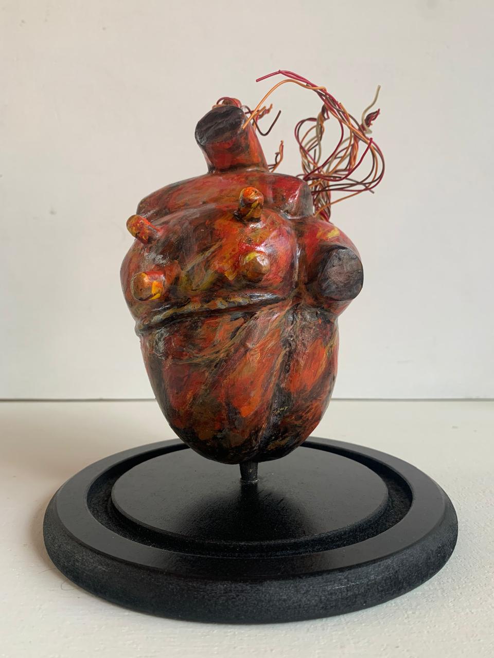 Escultura decorativa - Corazón ardiente