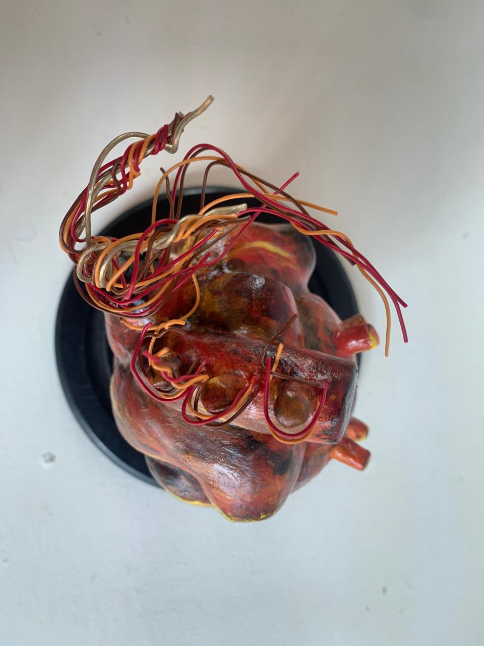 Escultura decorativa - Corazón ardiente