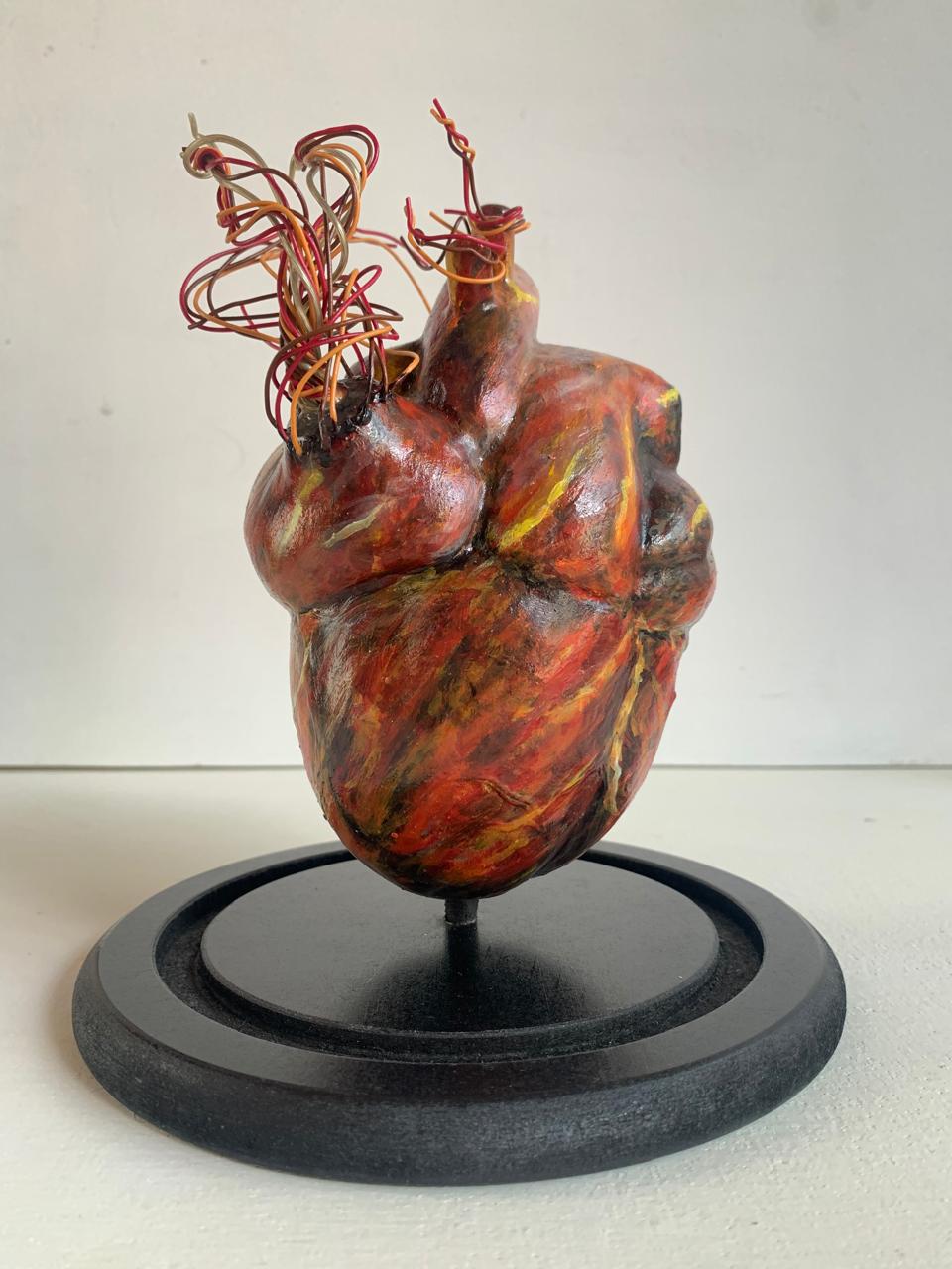 Escultura decorativa - Corazón ardiente