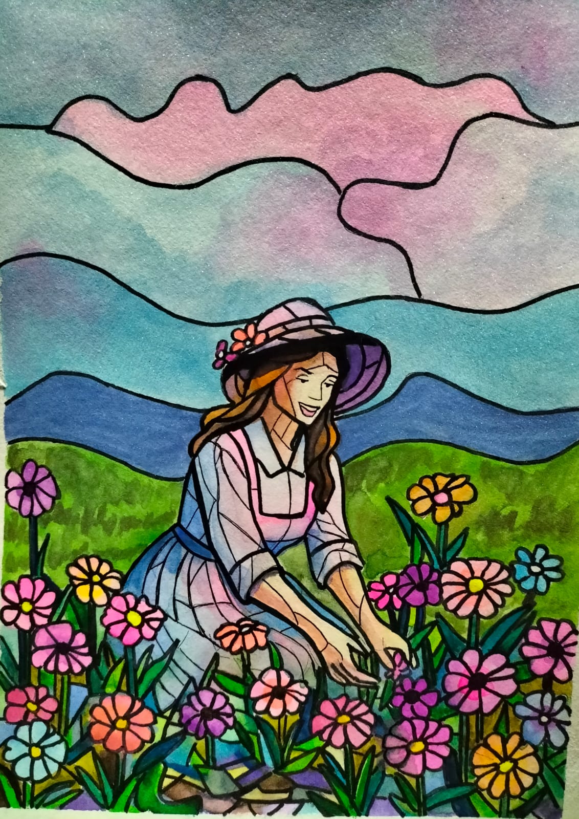 obra de arte original - Cultivando amor