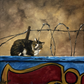 Obra de Arte Original- Gato Nocturno
