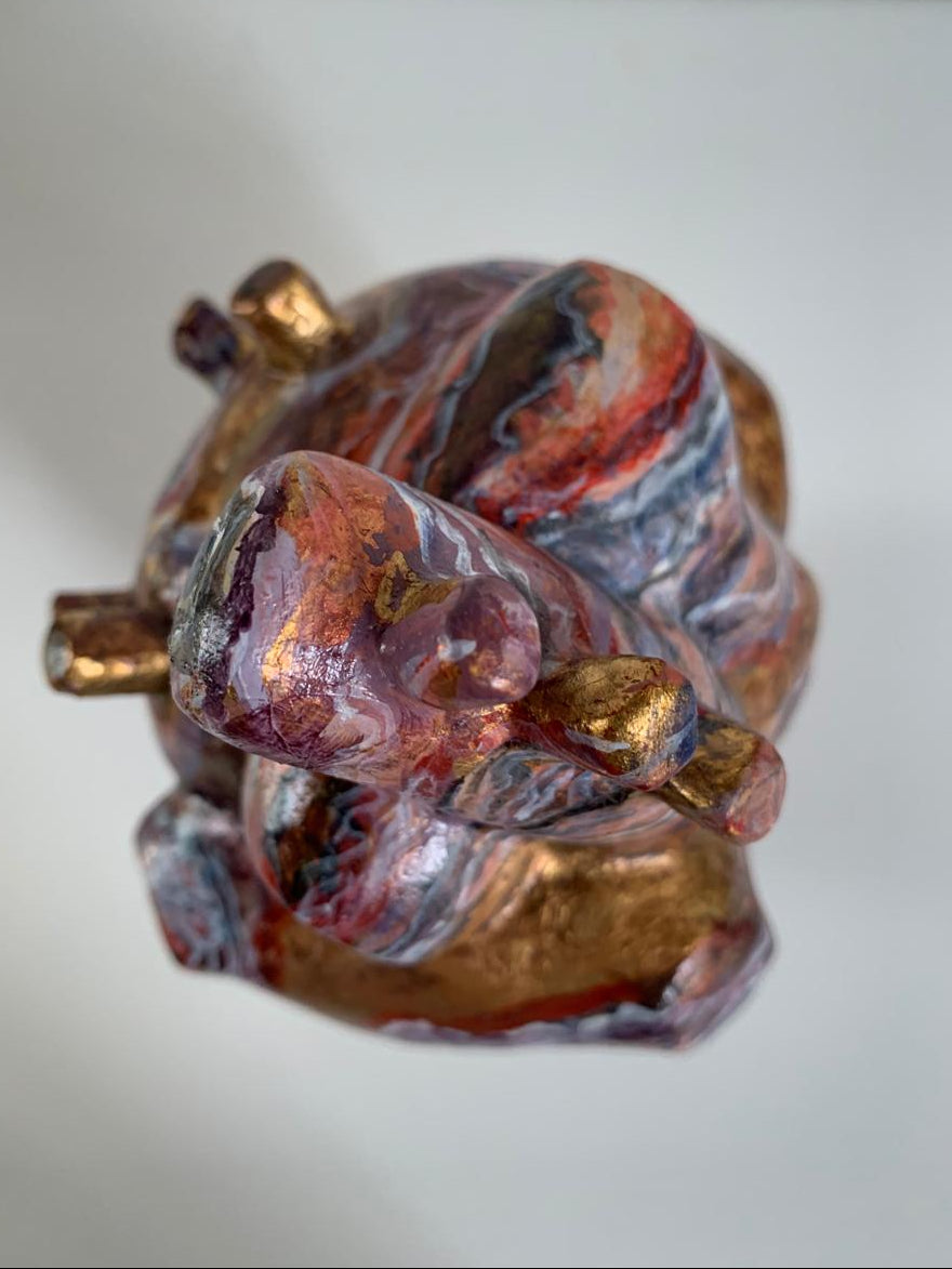 Escultura decorativa - Corazón de tierra (geoda)