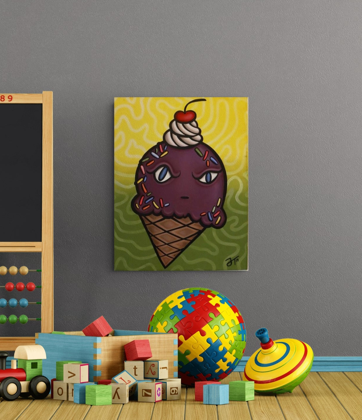 Cono de malas - Cuadro decorativo infantil
