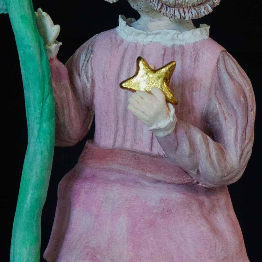 Escultura Cerámica - Niña Lechuza