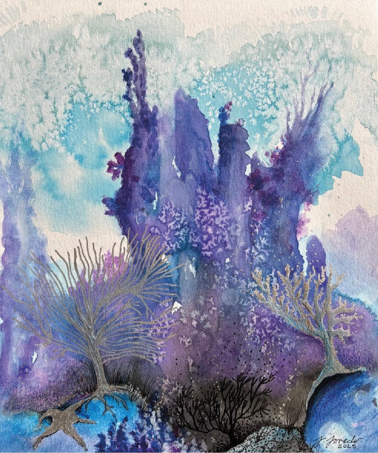 Obra de arte original - Morado mar