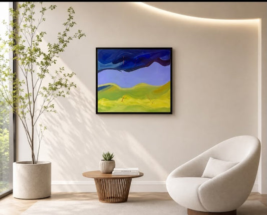 Arte Abstracto - Mujer sobre las aguas