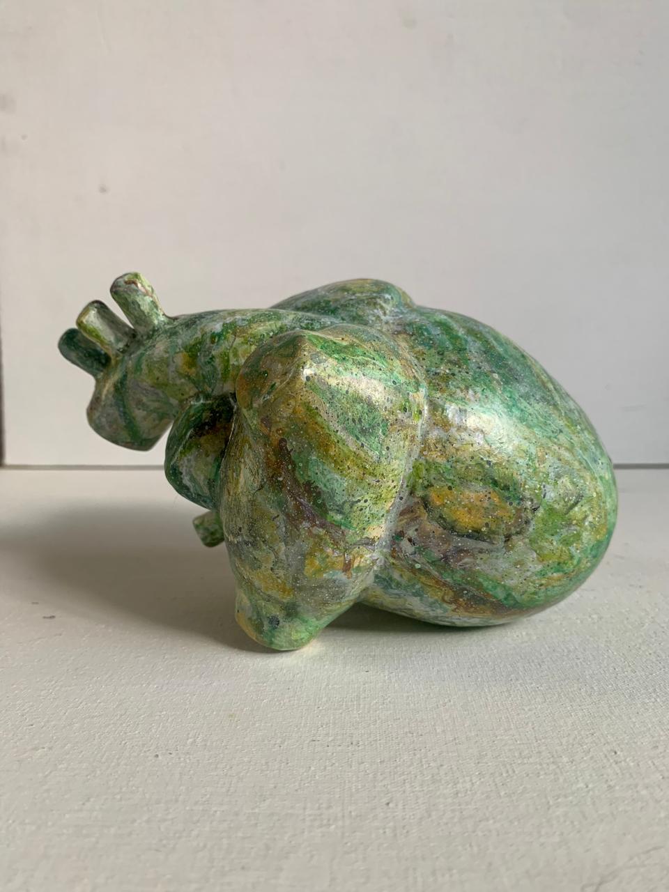 Escultura decorativa - Corazón de tierra (ónix)