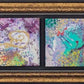 Políptico en madera natural, mixed media - Ronda