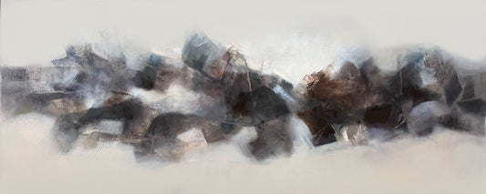 obra original : Seccionando el tiempo  100 x 40 / 2025