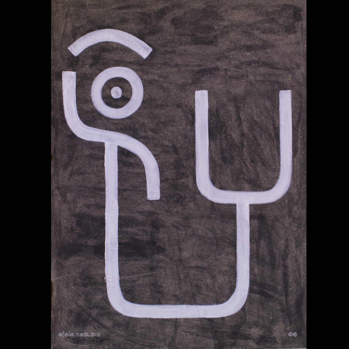 Arte contemporáneo — signo 9 negro